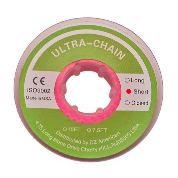 Dental Orthodontic Elastic Chain Power Chains (Short, Pink)