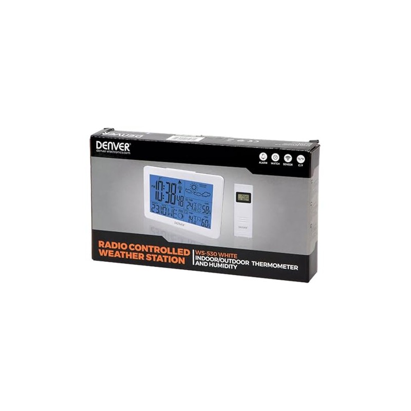 Denver WS-530 Weather Station with Outdoor Sensor, Alarm Function, Temperature
