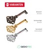 Gedotec Furniture Key Brass | 1 Piece | Beard Key
