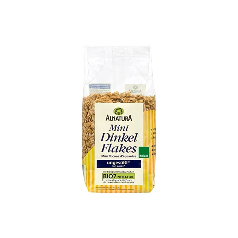 Alnatura Mini Spelt Flakes - Organic Quality - Unsweetened Crispy