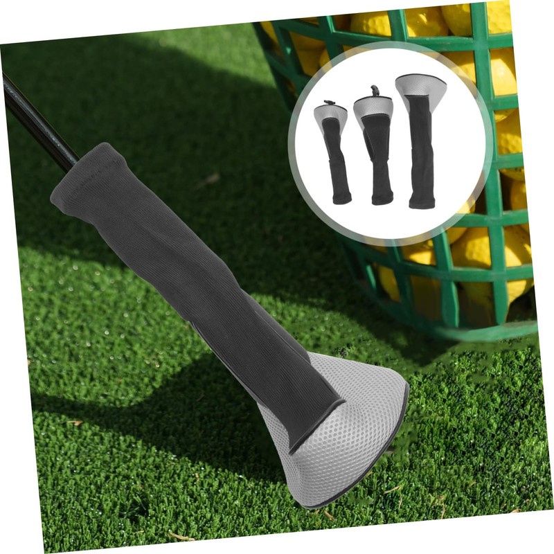 Totority 3Pcs Golf Putter Covers Breathable Mesh Club Protectors for
