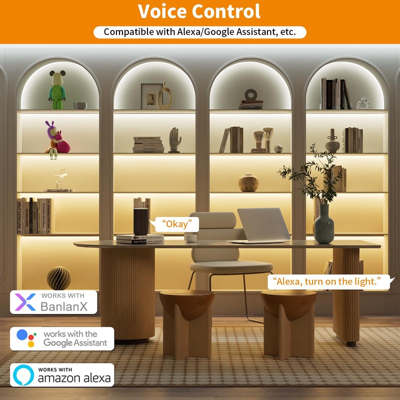 PAUTIX CCT LED Controller Kit SP542E Wi-Fi+Bluetooth,Work with Alexa/Google Assistant,App
