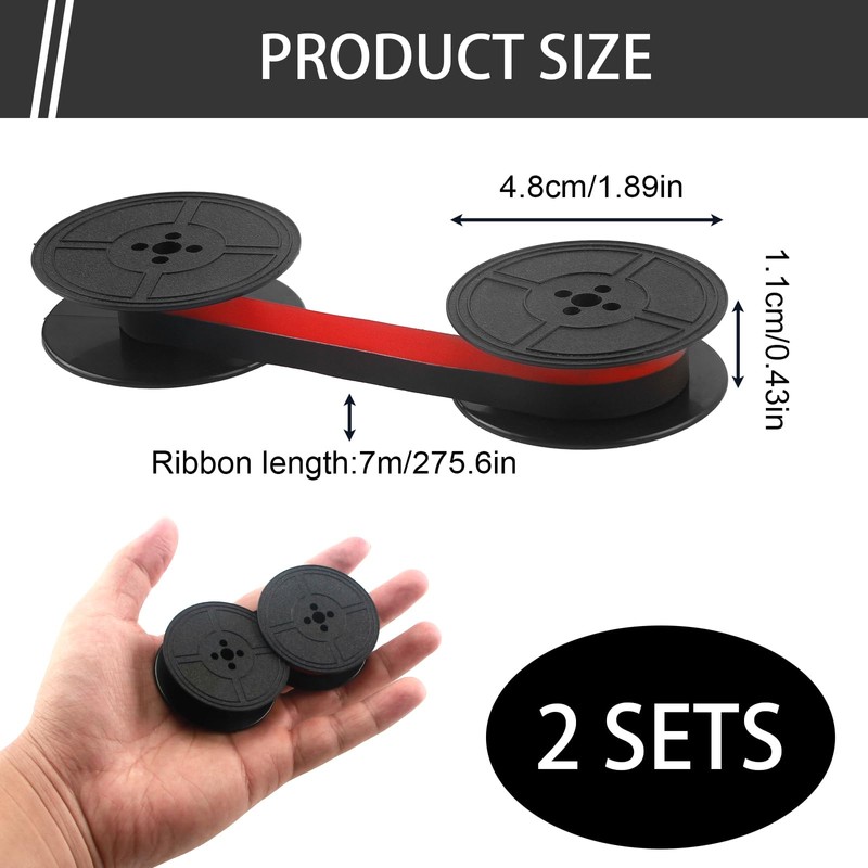 Ink Ribbon for Typewriter SYHSYC Double Pack Typewriter Ribbon Compatible