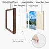 Husteria 6x6 Square Picture Frame in Natural Walnut Wood, Solid