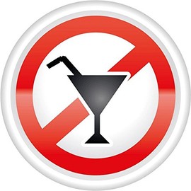 Ban Stop Attention Sign No Drink Sticker Decal Design