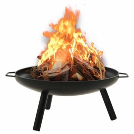 CHARMMA Fire Pit 27.6"x23.2"x11" Steel,Fireplaces-313346