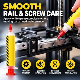 White Lubricant Grease for 3D Printer Maintenance – Rail & Lead Screw Lubrication for Smoother Printer Movement