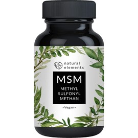 MSM capsules – comparison winner 2018* – 365 vegan capsules – laboratory tested – 1600 mg methylsulfonylmethane (MSM) powder per daily dose – without magnesium stearate, high dose, made in Germany