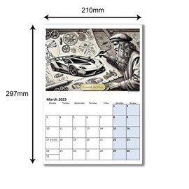 A5 Wall Calendar - Choice Of Designs And Sizes - Modern History Famous Figures Calendar - A4 when opened - Iconic Historical People in Modern Times