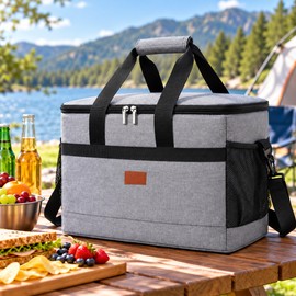 35L Insulated Cooler Bag for Food and Drinks – Collapsible Large-Capacity Design for Camping, Picnics and Family Trips