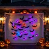 Halloween Decorations 3D Murciélagos Iluminados, Pegatinas Varios Tamaños, Decoraciones Para