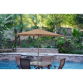 Maykoosh Patio Umbrella with Tilt & Crank - Outdoor Market Umbrella - Aluminum Pole - Brown Bronze