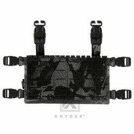 Krydex Tactical MK5 Micro Fight Chassis Laser Cut Chest Rig Lightweight Tactical Vest 5.56 MP7  Placard - Color: MCBK