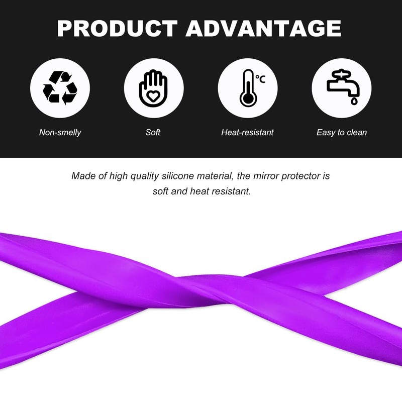 BWBWND Car Rear View Mirror Protector Frame, Silicone Rearview Trim