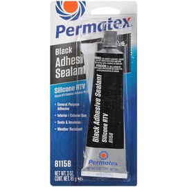 Permatex Permatex 81158 Black Silicone Adhesive Sealant, 3 oz. Tube, Pack of 1