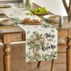Artoid Mode Cross Olive Leaves Spring Table Runner,Seasonal Summer Easter