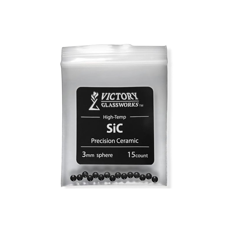 3mm SiC Pearls, 15 Pack. High Temp Ceramic