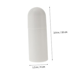 Beatifufu 10pcs Refillable Plastic Roller Bottles Leak Containers for Essential Oils Perfumes and Diy Balms Travel with Smooth Rolling Ball White