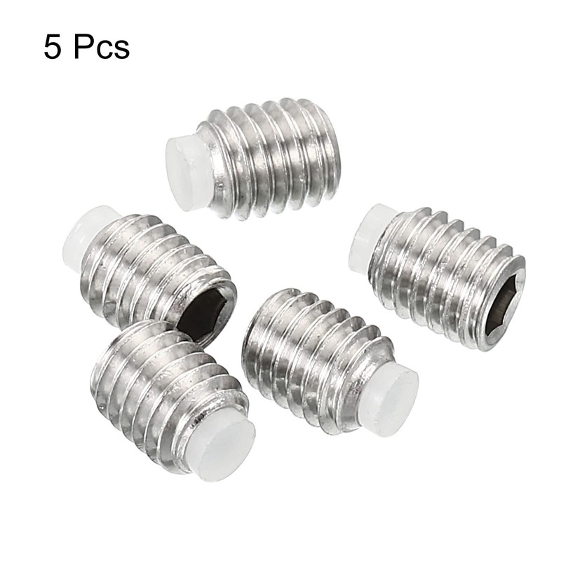 PATIKIL M5x6mm Grub Screw, 5 Pack Metric Hex Socket Head