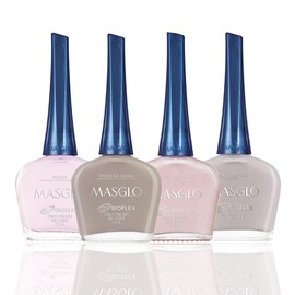 MASGLO Tradicional – Set of 4 Nail Polishes 13-Free Formula, Up to 7 Days of Wear, High-Coverage & Glossy Finish – (0.5 oz Each)
