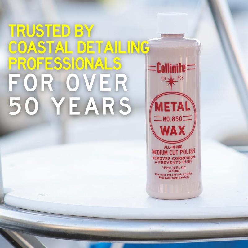 Collinite 870 One Step Fiberglass and 850 Metal Polish Combo