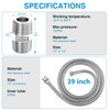 Dreyoo 2 Pack 39 Inch Shower Hose with Shower Extension