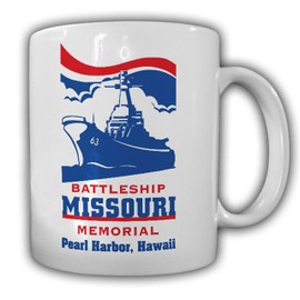 Battleship uSS missouri bB - 63 mighty mo iowa wk bleu marine-classe 2, wW iI-tasse de café tasse#13188