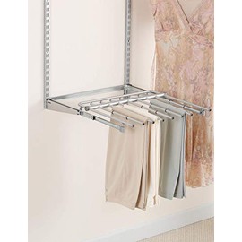 Rubbermaid Sliding Pant Rack Titanium Metal