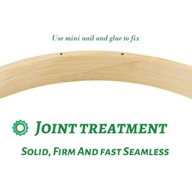 Wooden Rings, Wooden Rings for Crafts, Wooden Bamboo Floral Hoop, Pack of 12, 4 Sizes, Wreath Macrame Craft Hoop Rings, Wreath Rings, for DIY Wedding Wreath Decor, Dream Catcher, Wall Hanging Crafts