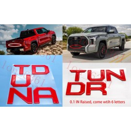 CUSTOM EMBLEM Gloss Red Domed Emblem Fit TOYOTA 2022 2023 TUNDRA Front Tailgate Grill Letters
