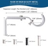 Anndason Heavy Duty Adjustable Curtain Rod Brackets Rod Holders Curtain