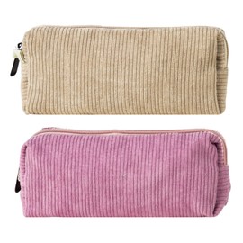 Pack of 2 Simple Stationery Bags, Retro Stationery Bags, Corduroy Stationery Bags, Storage Bags for Student Stationery, School Supplies