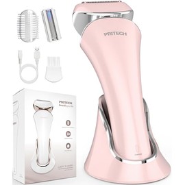 Maquinilla de afeitar eléctrica recargable para mujer, afeitadora eléctrica en seco y húmedo para mujeres, afeitadora impermeable para piernas, brazos
