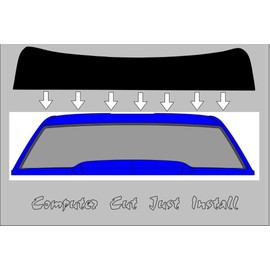 Generic DIY Computer Cut Windshield Tint Eyebrow Visor Compatible with Honda Civic 21-24 - 5%, Black