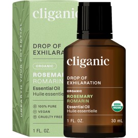 Cliganic Cliganic Organic Rosemary Essential Oil, 1oz - 100% Pure Natural Undiluted, for Aromatherapy | Non-GMO Verified (Packaging May Vary)