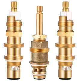 Dreyoo Ceramic Disc Cartridge Replacement for 910-030, Diverter Stem Replacement for 910-022, Shower Valve Faucet Cartridge Compatible with Price/Pfister, Hot Cold Diverter, Brass Construction