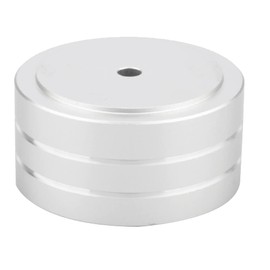 Daiilg 4Pcs 40X20mm Aluminum HiFi AMP Speaker Isolation Stand Turntable Feet Pad (Silver)