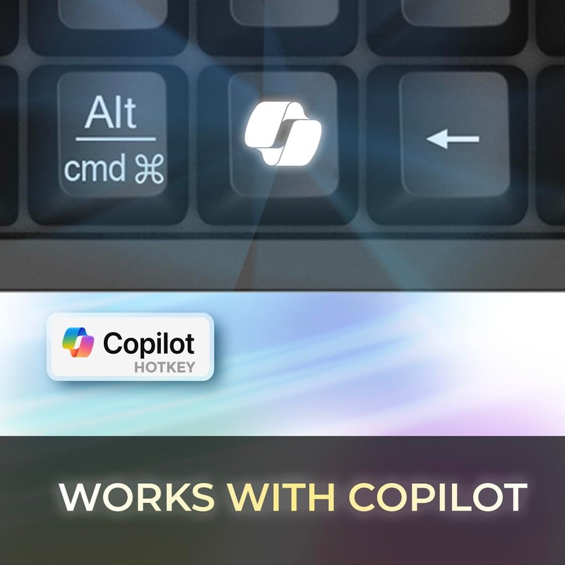 Adesso AKB-610UB Multi-OS Mechanical Compact Keyboard with Copilot Ai Hotkey,