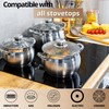 Daniks Classic Stainless Steel Stock Pot with Glass Lid –