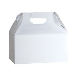 Pack Of 100, White Recycled Gable Boxes 9.5 X 5 X 5" Perfect For Weddings & All Occasions