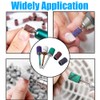 Yakamoz 250Pcs Sanding Bands for Drill Nail, 5 Colors Sanding
