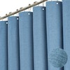 BTTN 78 Inch Long Shower Curtain - Blue Linen Textured