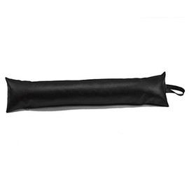 Classic Home Store Soft PVC Leather Look Draught Excluder French Patio Door Long Draft Stopper 3ft (Black)