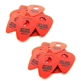 Everly Star Guitar Picks 24 Pack .50mm Super Grip Red (30021)