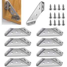 20 pieces corner connectors, stainless steel, Jeboler corner brackets, triangle support, angle connectors, metal angle brackets, mounting brackets