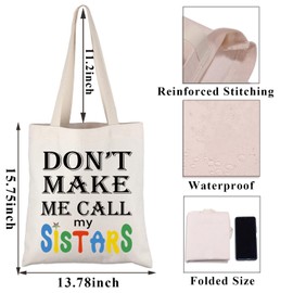 PLITI Order Of The Eastern Star Gift OES Sorority Gift Don’t Make Me Call My Sistars Tote Bag For Sorority Sisters (Call My Sistars TGCA)