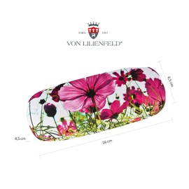 VON LILIENFELD Glasses Case Flower meadow Blossoms Present Cleaning Cloth Spectacle Cases Lightweight Stable
