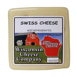 WISCONSIN'S BEST and WISCONSIN CHEESE COMPANY Big Deluxe Swiss Cheese, Sausage & Crackers  Gift Box