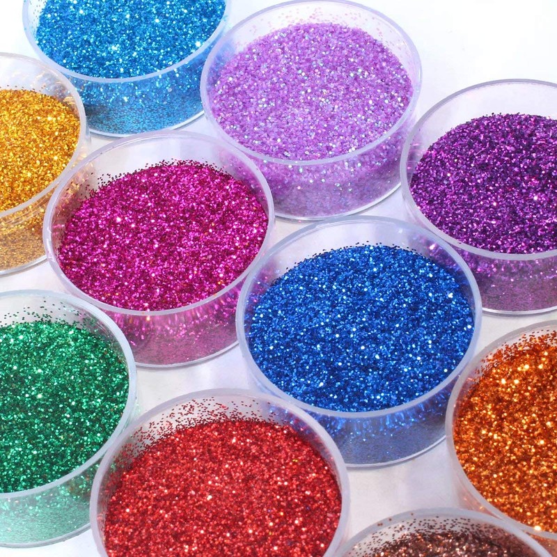 Fine Glitter 24 Colors Craft Glitter for Resin Makeup for
