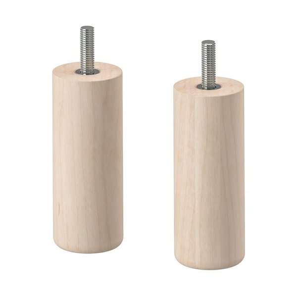 Ikea MEJARP Legs For BESTA, Wood/Birch, 10 Centimetres, 704.899.16 - Pack of 2